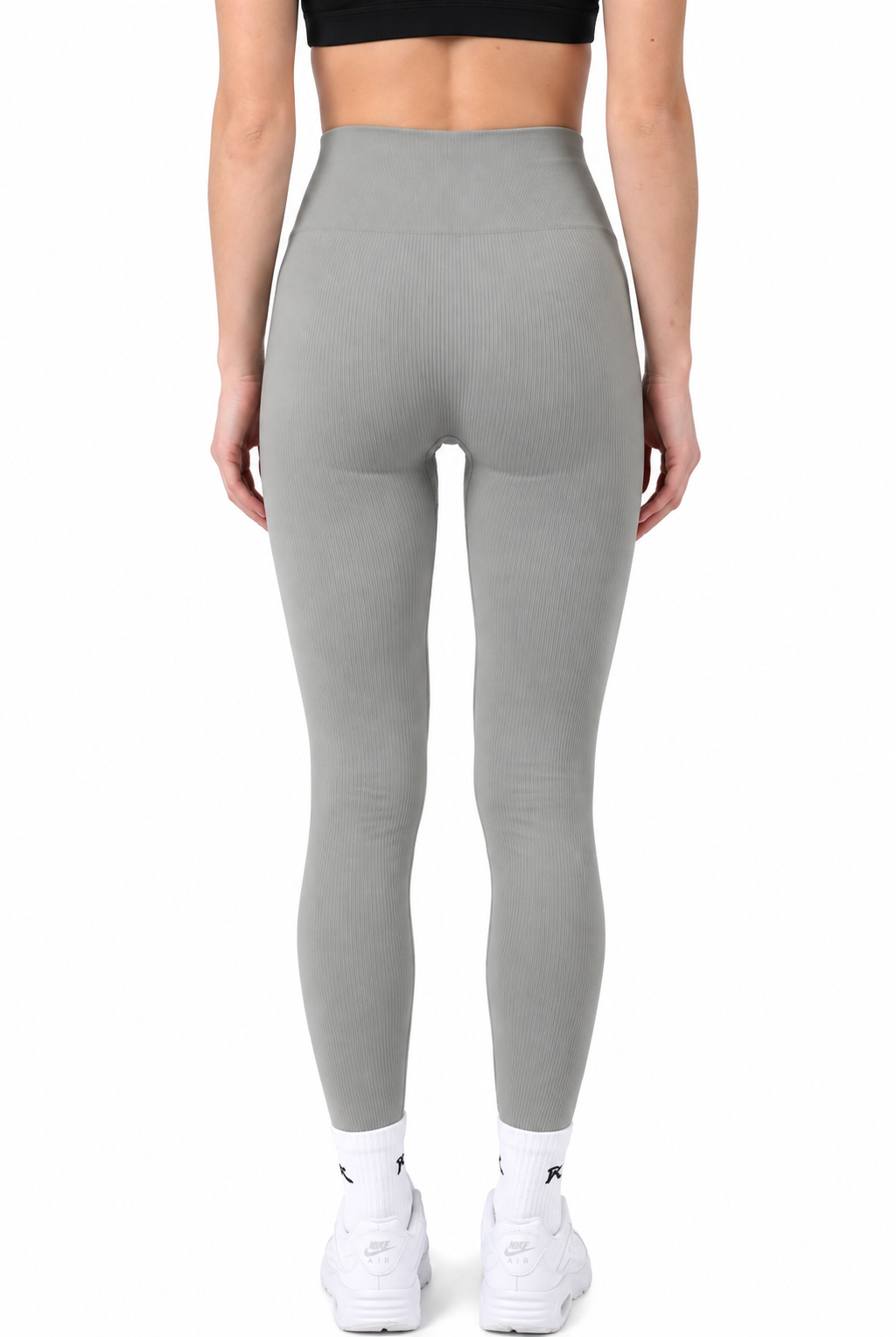 11:11 Light Grey Seamless High-Waisted Gym Leggings