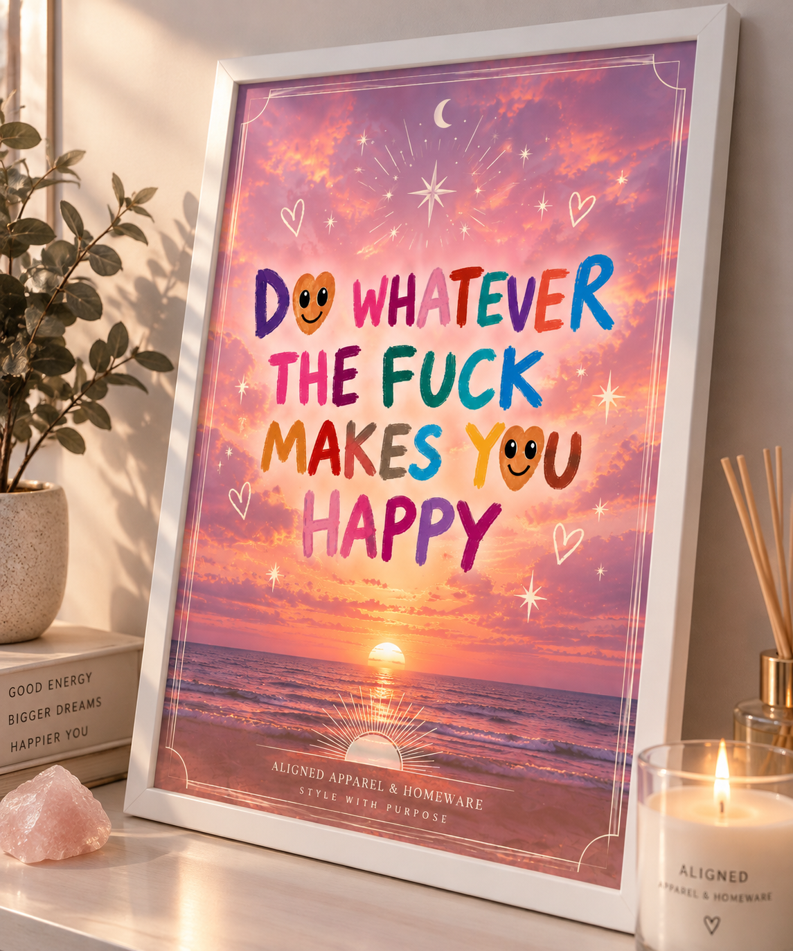 Do Whatever The Fuck Makes You Happy – A4 Wall Art