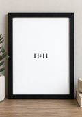 11:11 A4 Framed Wall Art – Minimalist Spiritual Home Décor