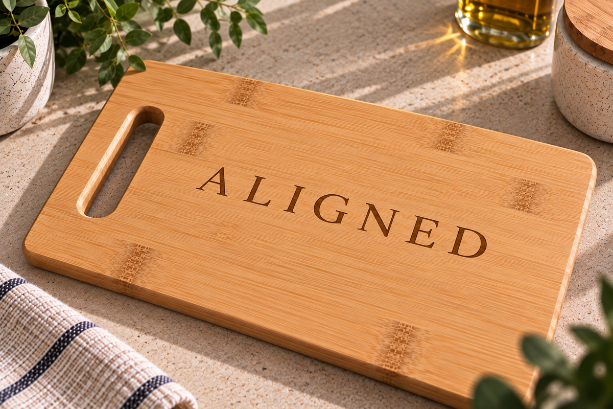 Aligned Bamboo Chopping Board