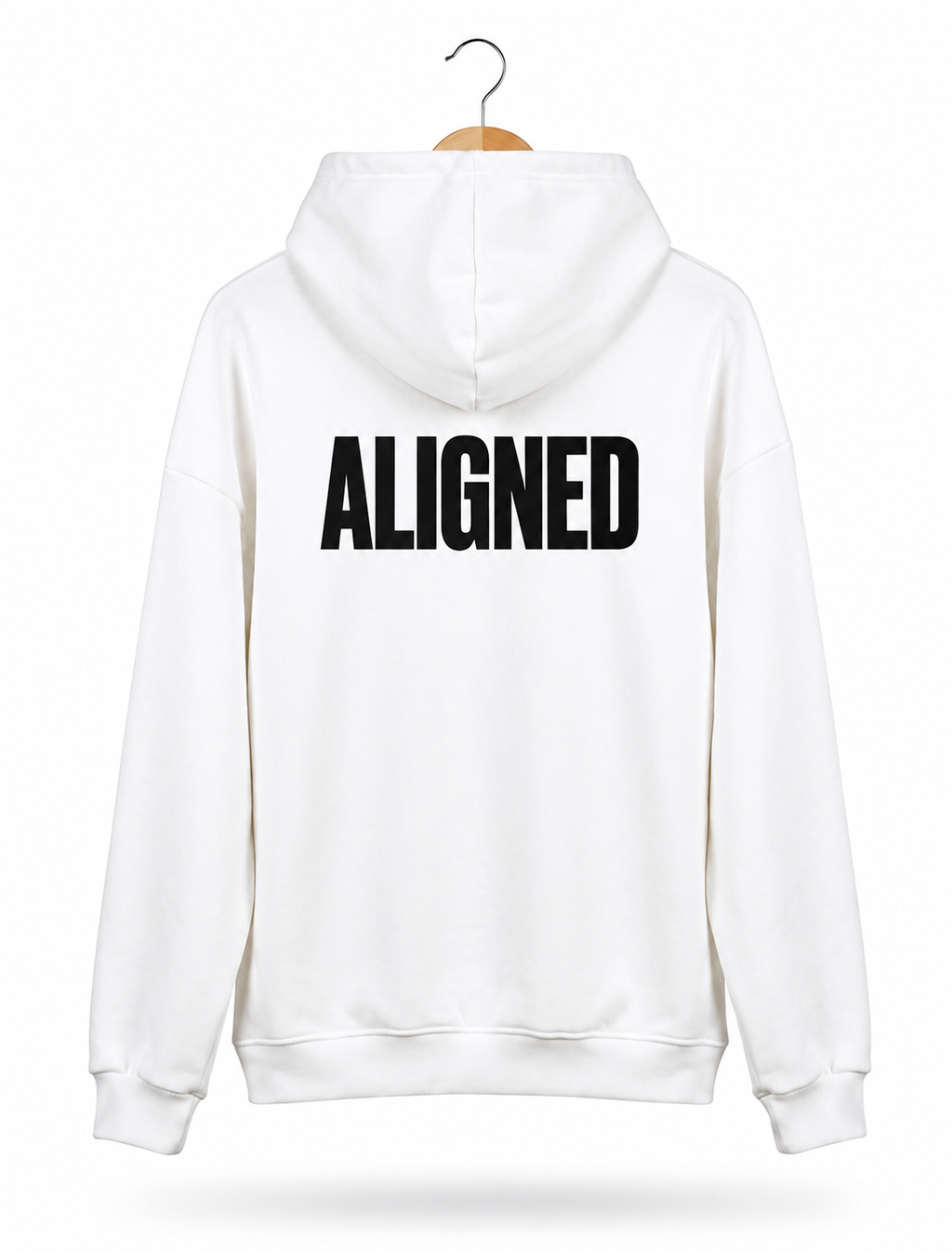 Aligned Premium Oversized Lightweight Hoodie – White | Unisex