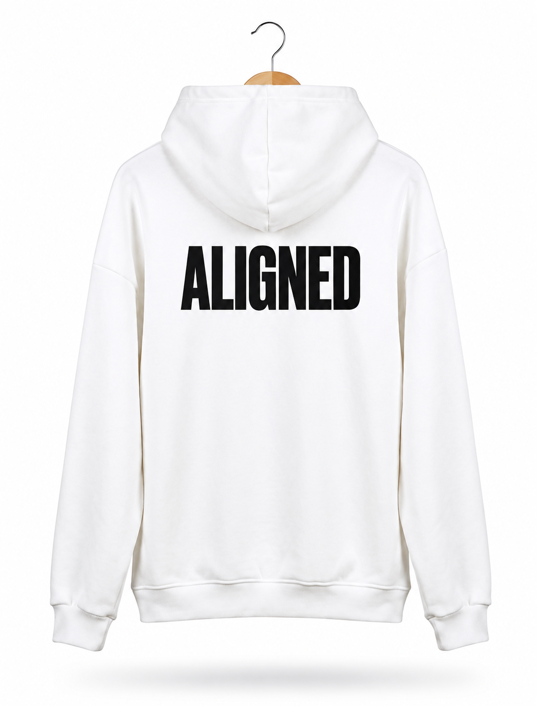 Aligned Premium Oversized Lightweight Hoodie – White | Unisex