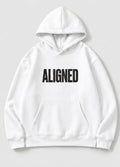 ALIGNED Signature Oversized Lightweight Hoodie – White | Unisex Heavyweight Hoodie