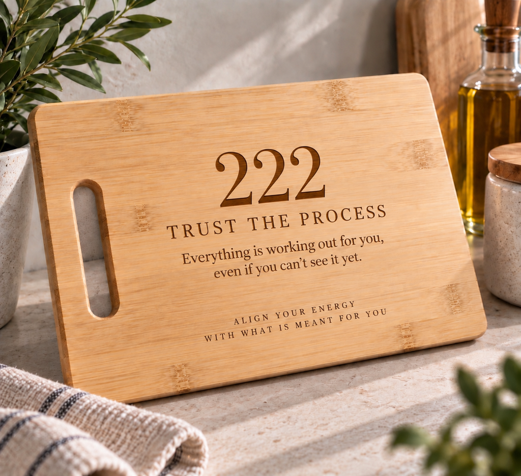 222 - Angel Number Bamboo Chopping Board