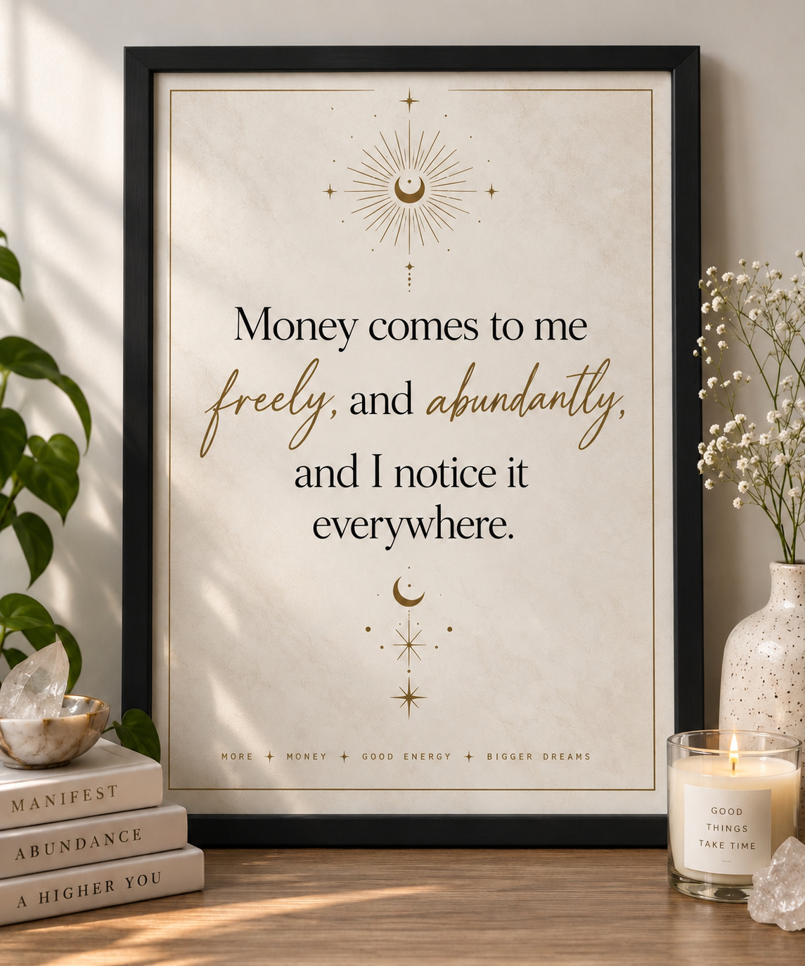 Money Affirmation A4 Wall Art