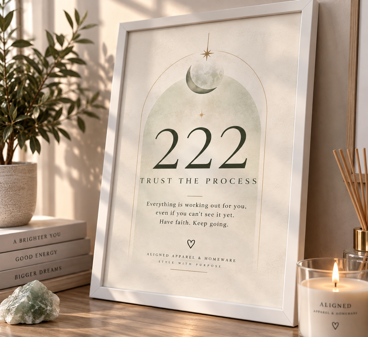 222 Trust The Process – Angel Number A4 Wall Art